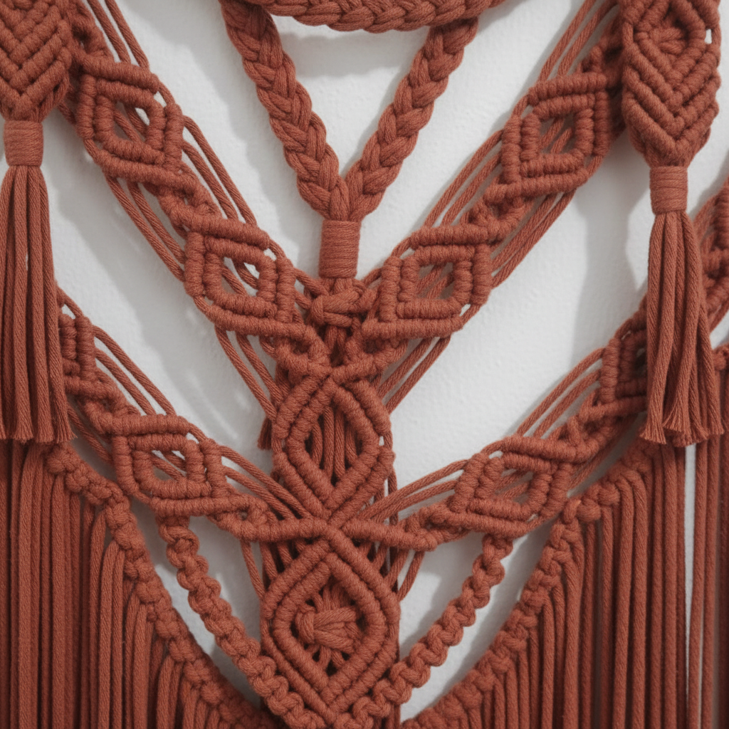 Arazzo Macramé "Serenità" - Decorazione Boho 82x110cm