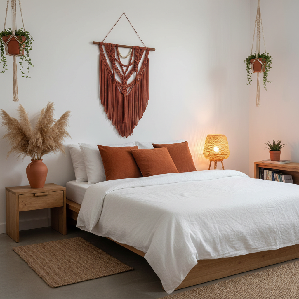 Arazzo Macramé "Serenità" - Decorazione Boho 82x110cm