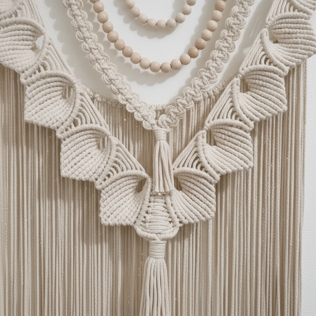 Arazzo Macramé "Natura" - Decorazione Boho 82x110cm