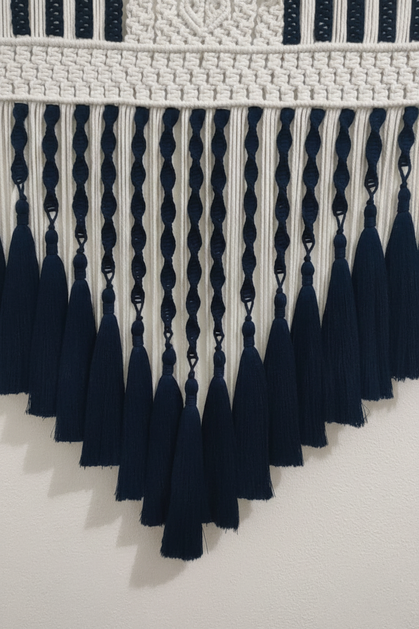 Arazzo Macramé Medio Geometrico - Boho Chic 74x110cm