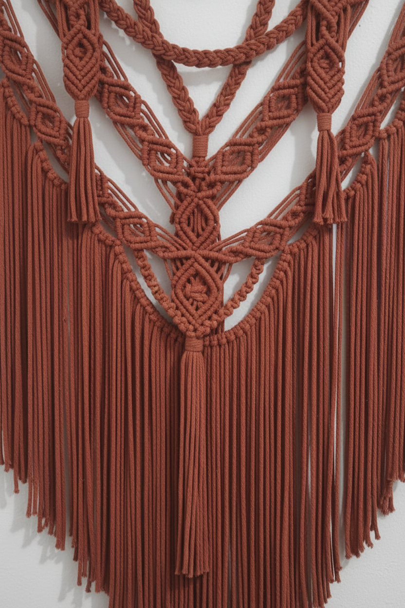 Arazzo Macramé "Serenità" - Decorazione Boho 82x110cm