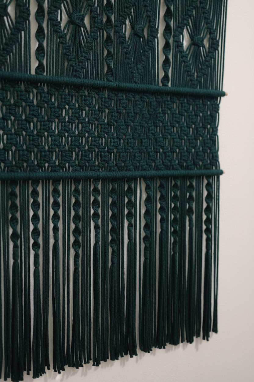 Arazzo Macramé "Maestoso" - Grande Decorazione Boho 124x120cm