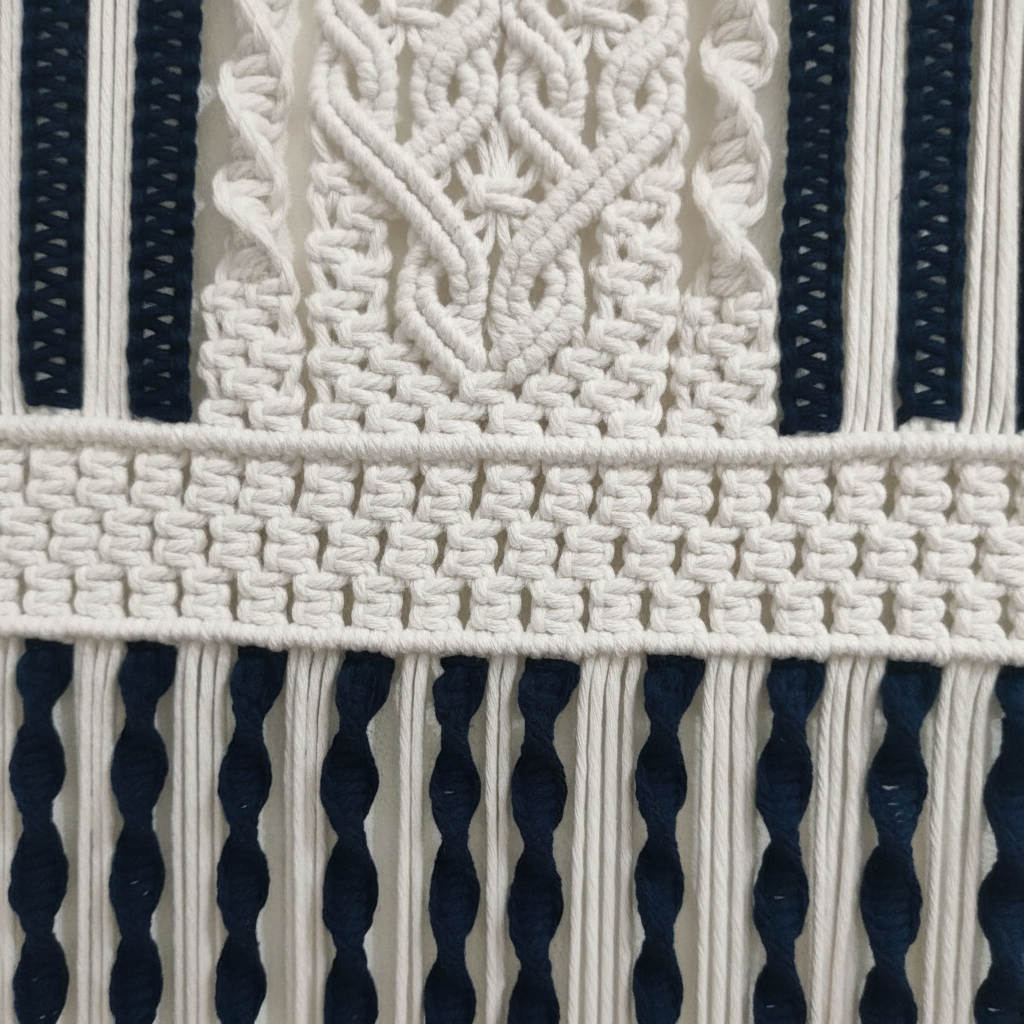 Arazzo Macramé Medio Geometrico - Boho Chic 74x110cm