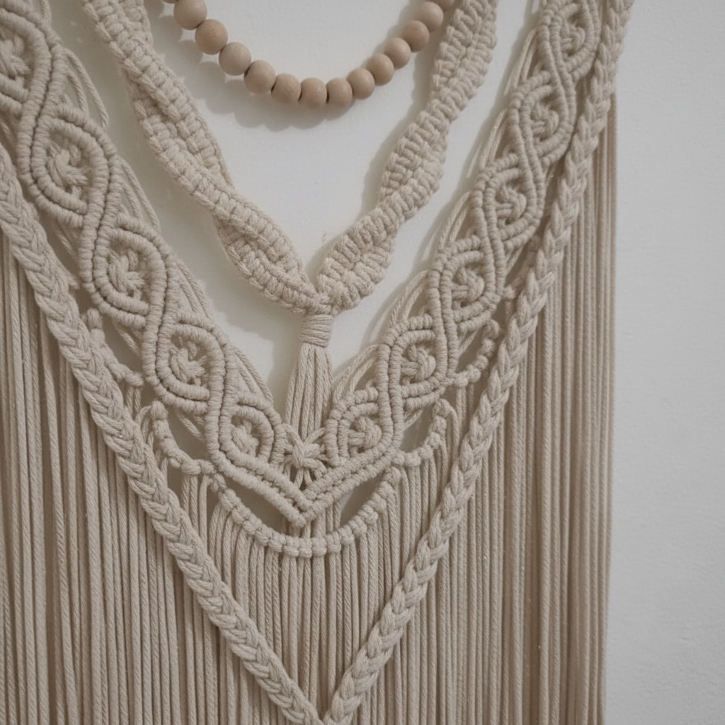 Arazzo Macramé Geometrico - Boho Chic 62x110cm