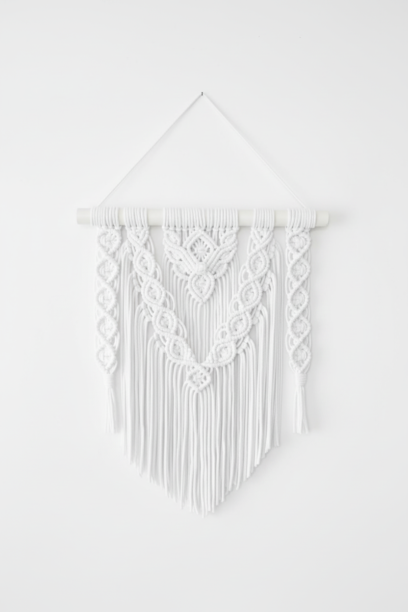 Arazzo Macramé Mini "Essenza" - Design Compatto 45x58cm