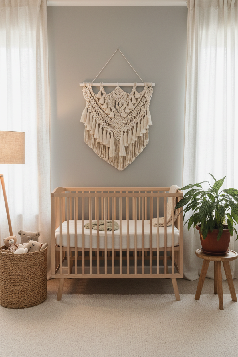 Arazzo Macramé Grande Effetto Tridimensionale - 76x87cm