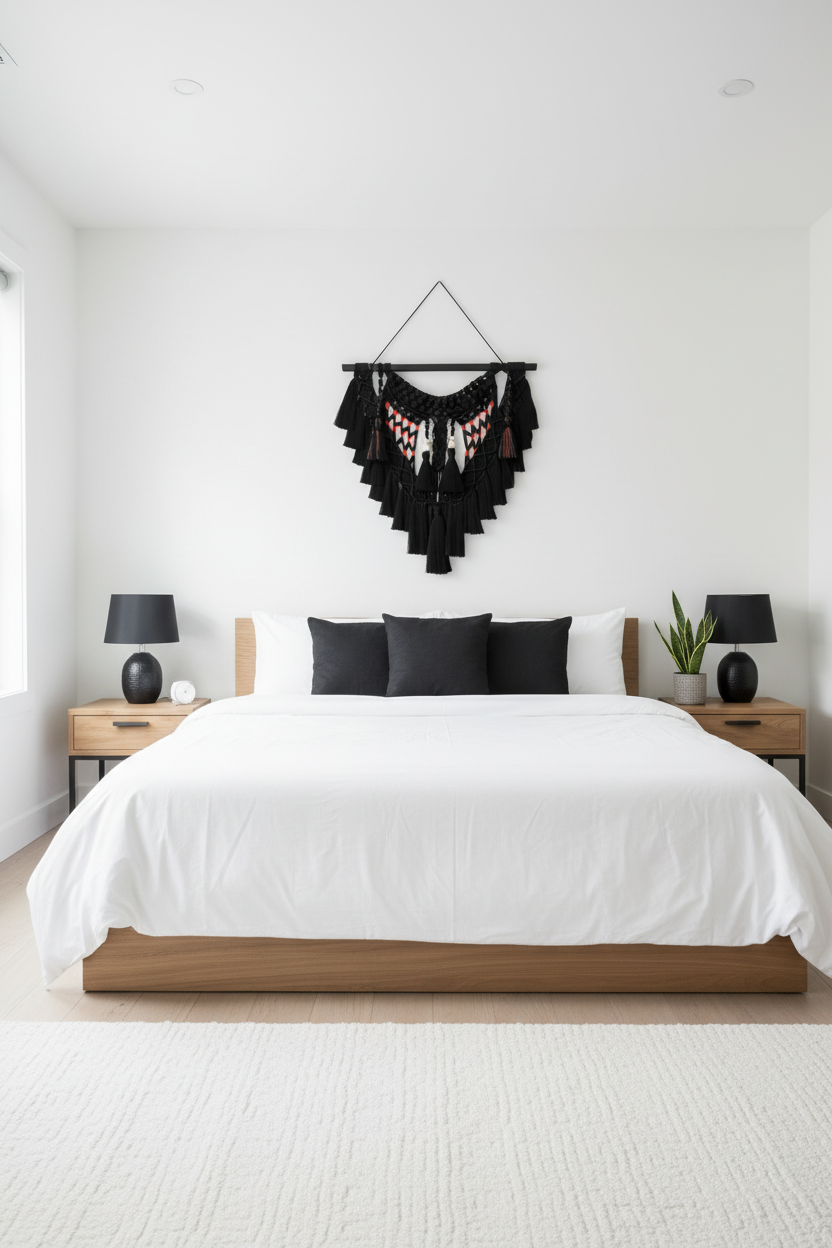 Arazzo Macramé Effetto Dinamico e Rilassante - 77x79cm